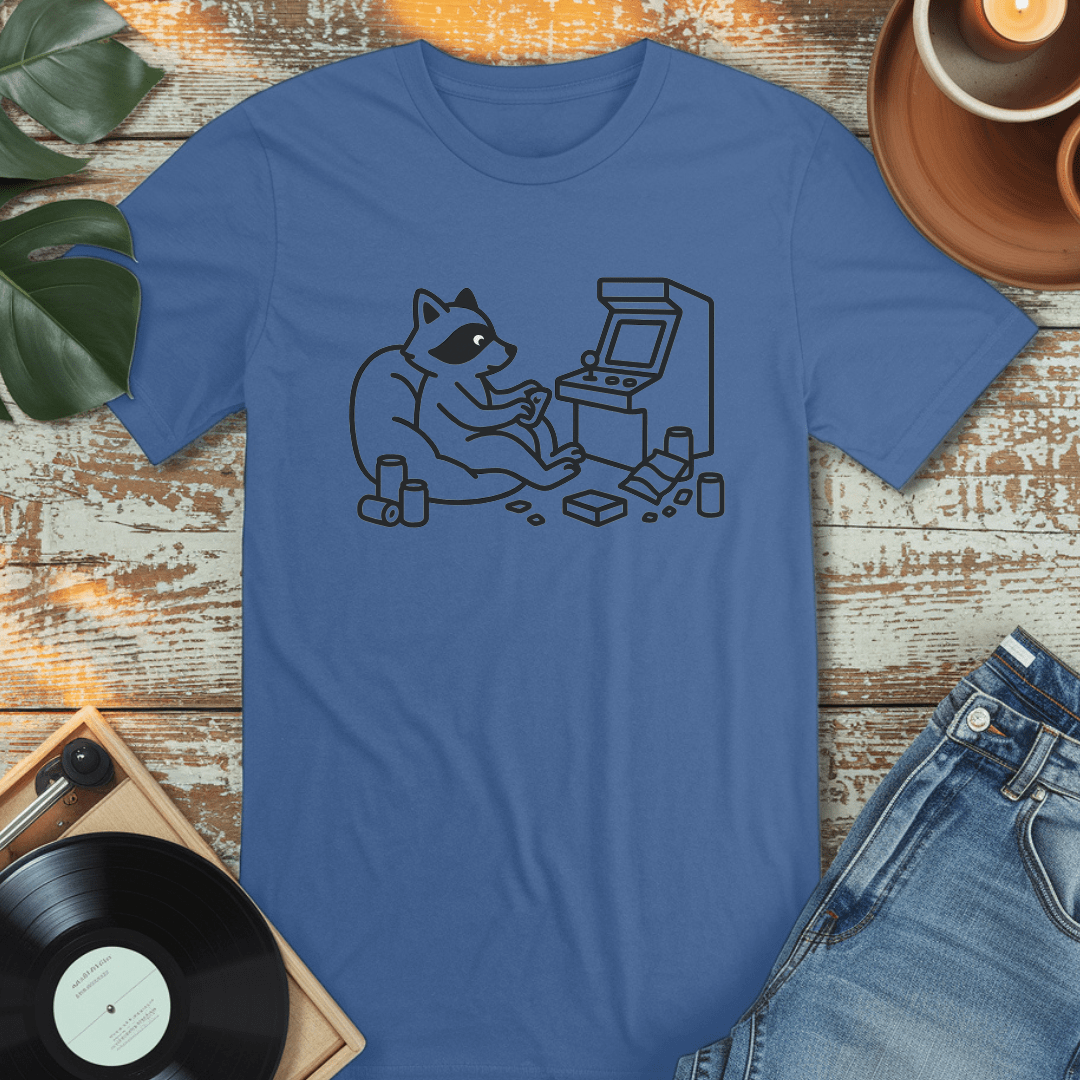 Arcade Raccoon and Snacks
