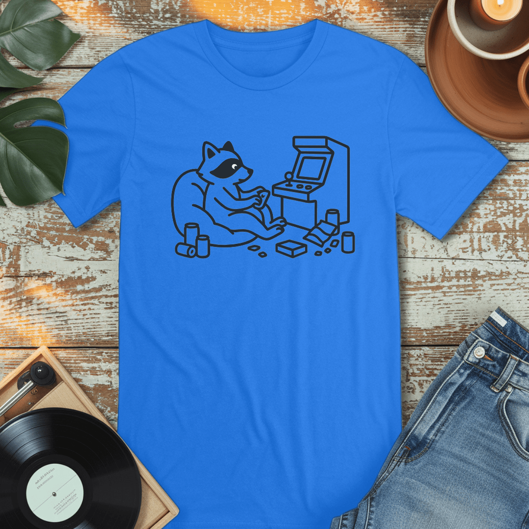 Arcade Raccoon and Snacks