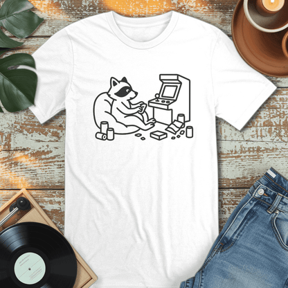 Arcade Raccoon and Snacks